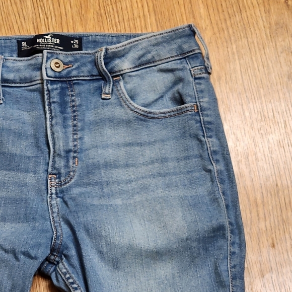 Hollister Light Wash High-rise Super Skinny Women's Blue Jeans Size 9L W29 L30 - Picture 3 of 14